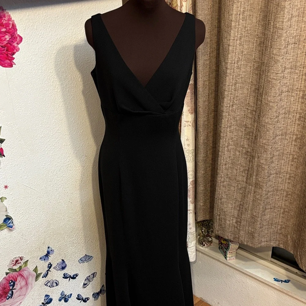 Vintage 1990’s Georgiou sleeveless black trumpet mermaid maxi dress. Size S. - Picture 9 of 17